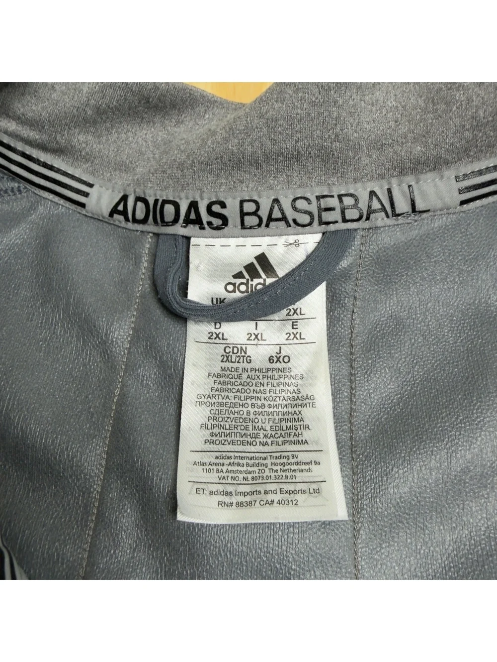Adidas Performance Baseball 1/4 Zip Gray Longsleeve Pullover Size XXL